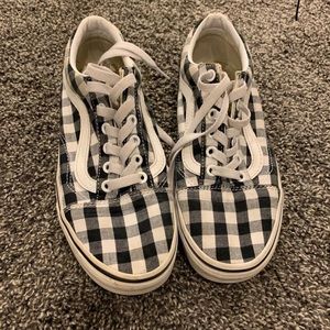 Black check vans